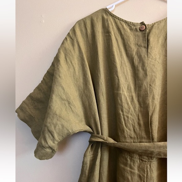 Linenfox Olive Green Jumpsuit - Picture 3 of 8